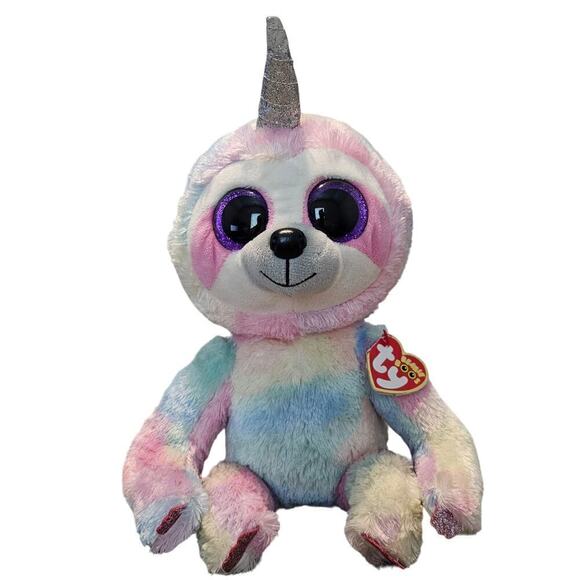 TY Beanie Boo's Collection Cooper Unicorn Sloth Plush Stuffed Animal Toy 11" - Picture 1 of 10